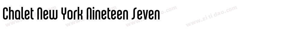 Chalet New York Nineteen Seventy字体转换
